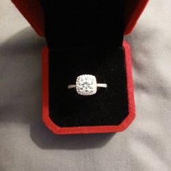 Moissanite Halo Ring 