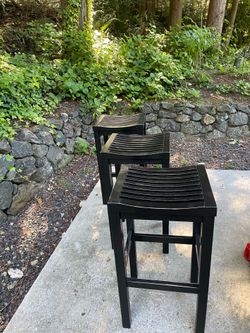 Black bar stools