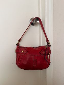 Fossil Red Leather Small Shoulder Bag