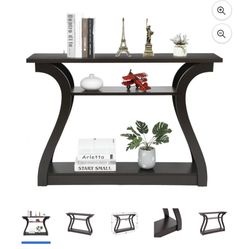 Entryway 47" SImple Style MDF Accent Console Table, Brown