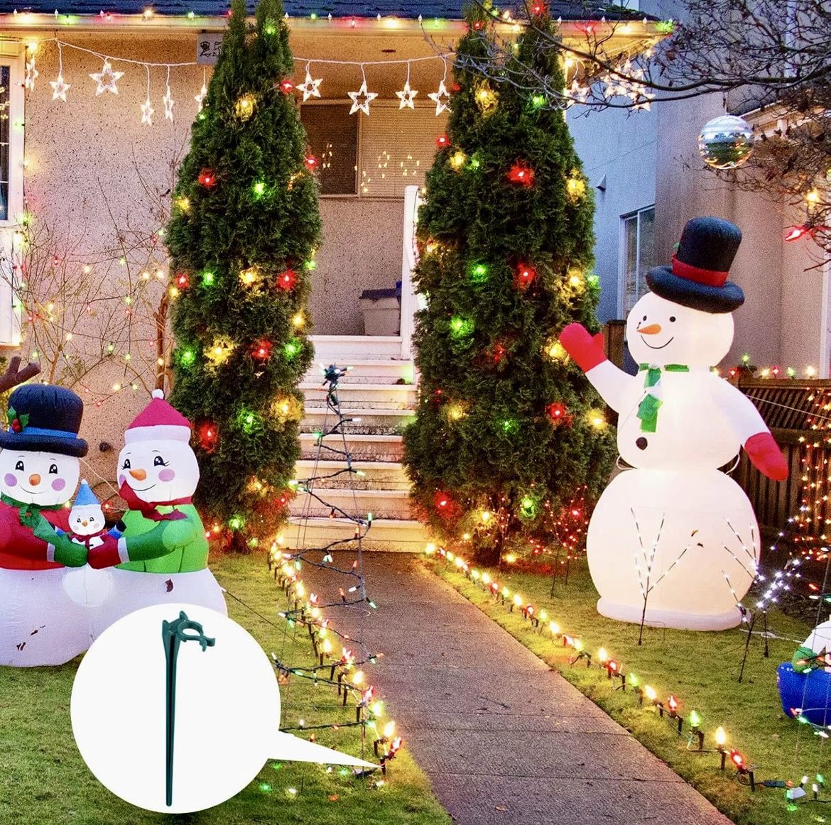 Christmas Light Lawn Stakes (100 pcs)