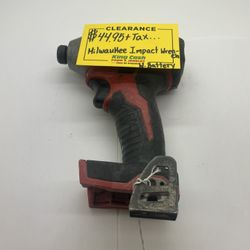 MILWAUKEE IMPACT WRENCH With Battery.