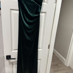Emerald Green Velvet Dress