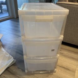 3 Drawer Storage - Plastic Clear 