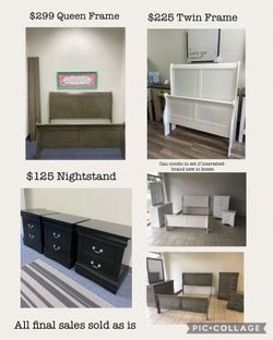 Bed Frame And Nightstands - Pricing On Photo 