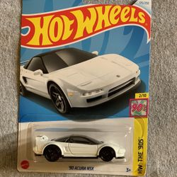 Hot Wheels 1990 Acura NSX white diecast car cars