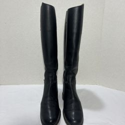 Marlborough Black Leather Long Riding Boot 159IL D/T Style 3184, Size 5 England