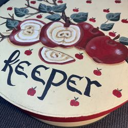 Vintage 12 inch wood pie box holder