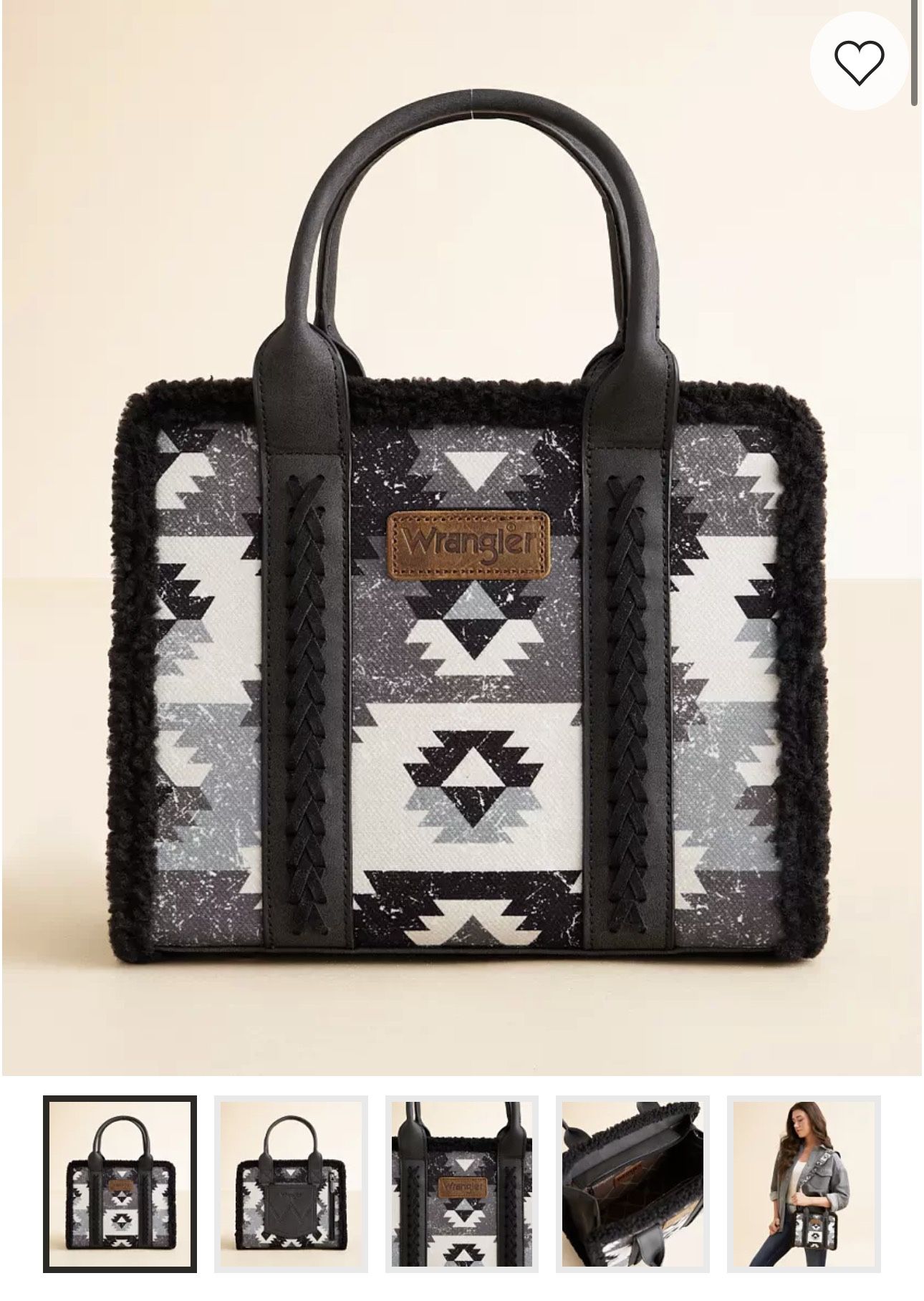 Wrangler Sherpa Tote Bag