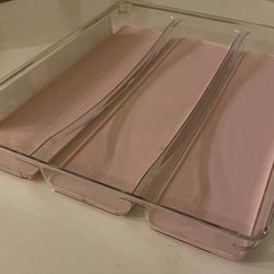 Drawer organizer / tray storage - acrylic and pink