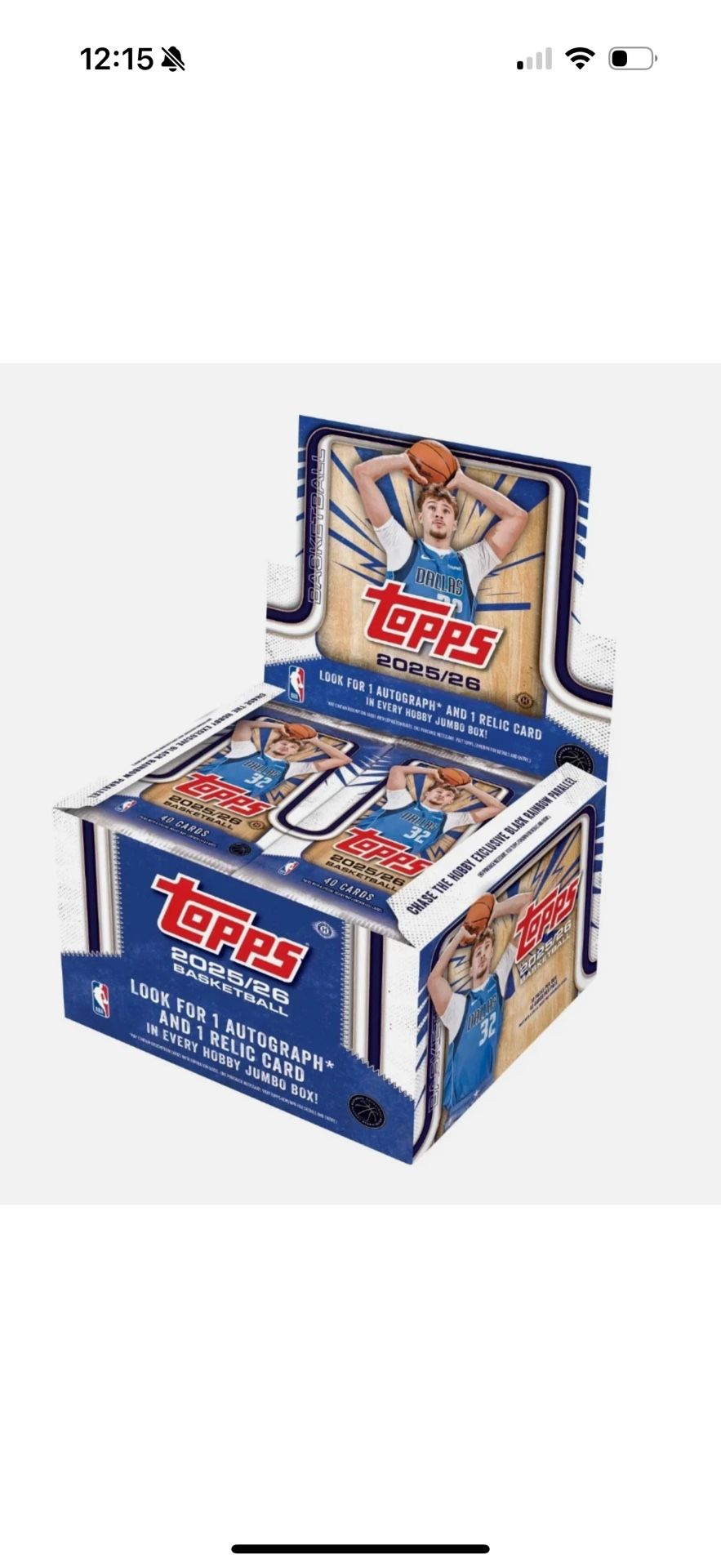 2025 - 2026 Topps Basketball — NBA Hobby Jumbo Box