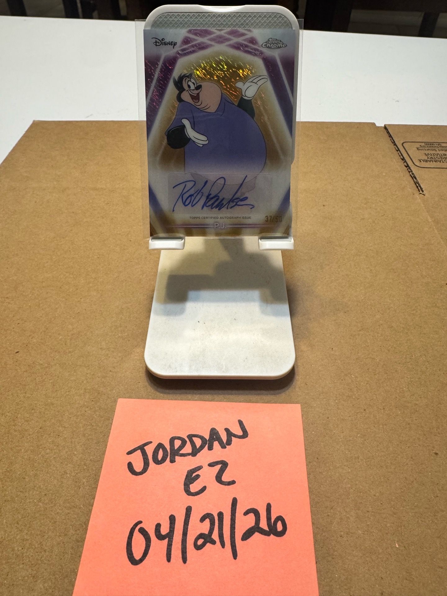 2026 Topps Disney Neon P J - CHROME NEON ETCH AUTOGRAPHS Gold 