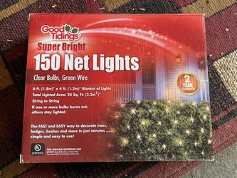 3 New Unused Boxes Of Clear Christmas Light Nets For Sale