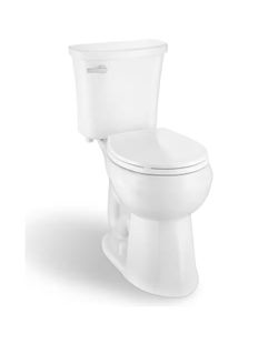Glacier Bay Power Flush 12 inch Rough In Two-Piece 1.28 GPF Single Flush Round Toilet in White Seat Included