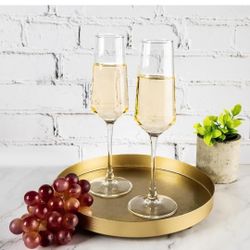 Champagne Flutes Set of 12, 7.5 oz Stemmed Champagne Glasses, Sparkling Wine Glasses for Party, Clear