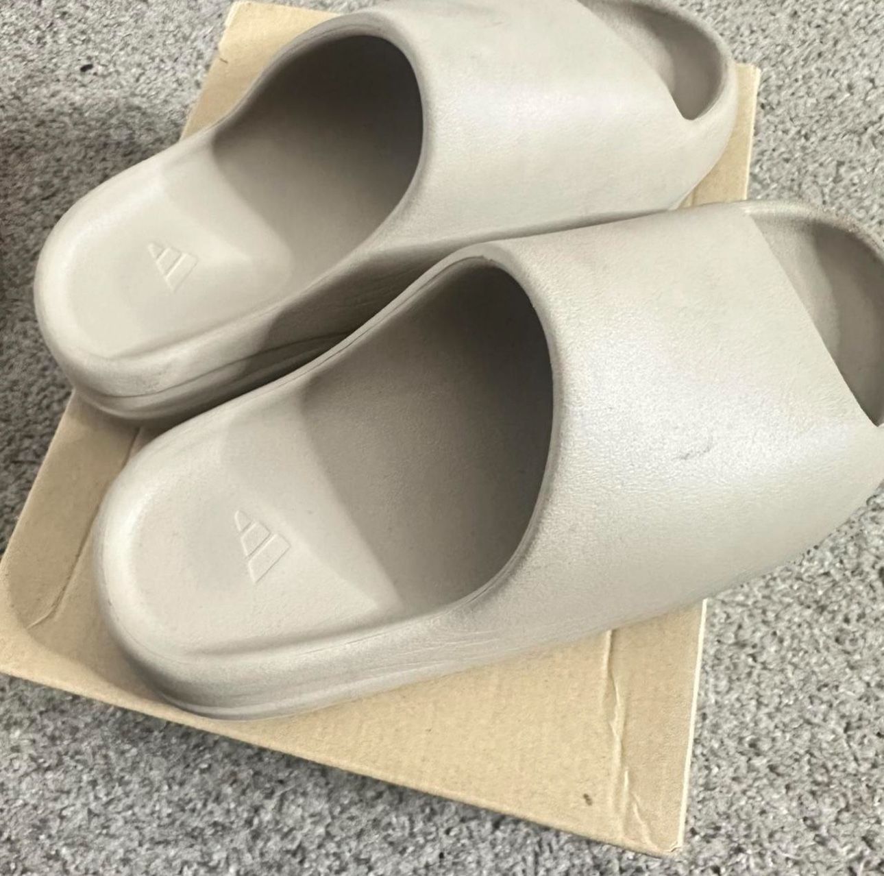 Beige Yezzy Slides