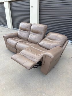 Brown Taupe Power Reclining Couch.$175 OBO