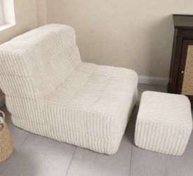 Boneless Floor Lounge Chair Indoor with Ottoman