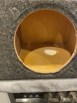Carpeted MDF SUBBOX W/ A Round Cutout  