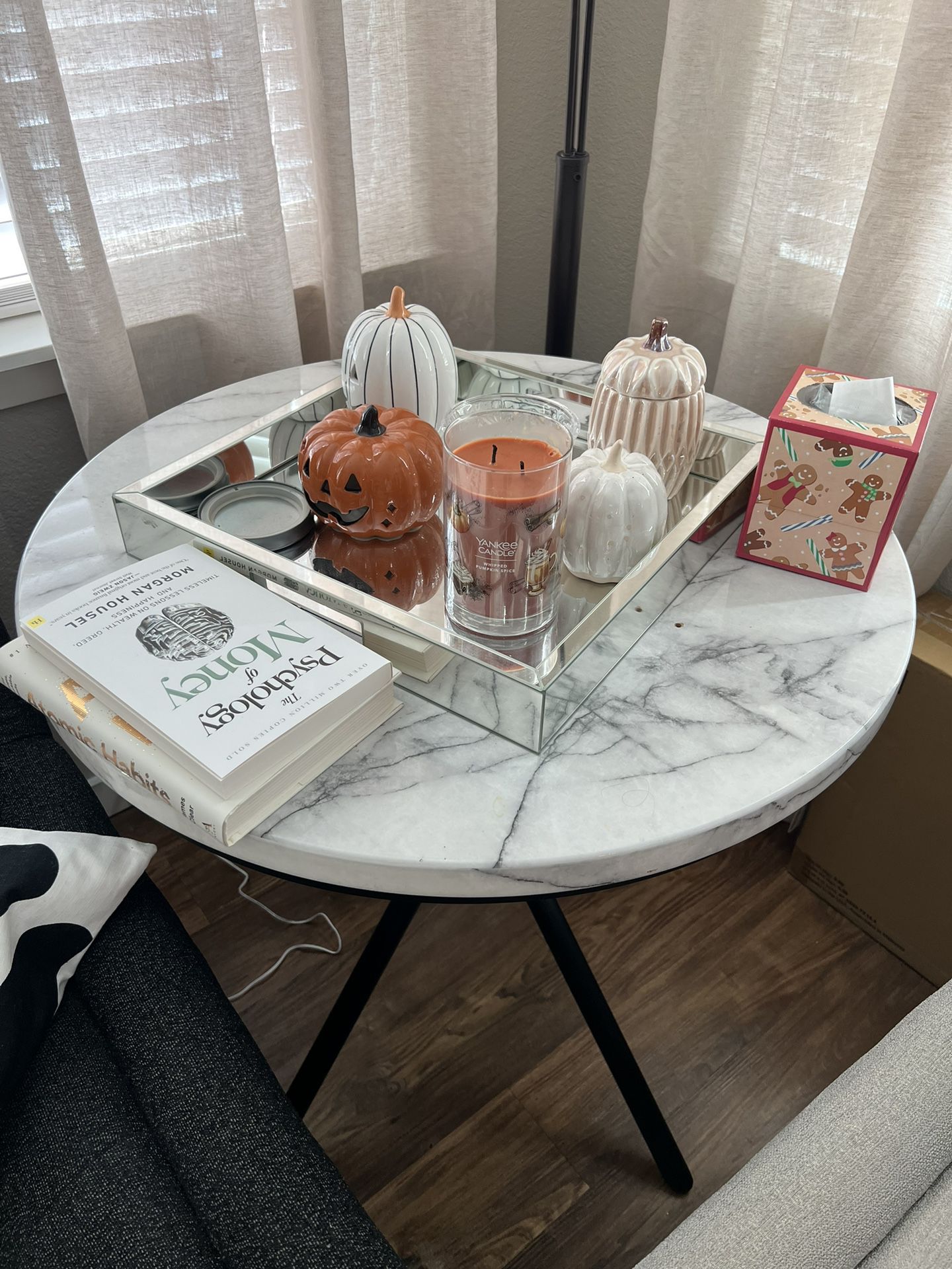 Faux Marble Round Table