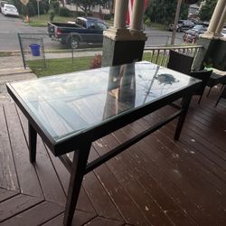 Dinning Table With Glass Front