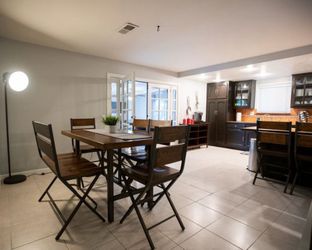Dinner room table set 6 chair , one bench