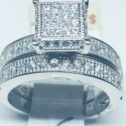 Sterling Silver 2 Pieces Bridal Set Size 6