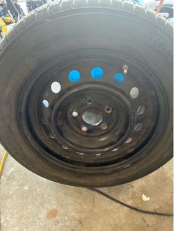 Spare tire with rim not bent