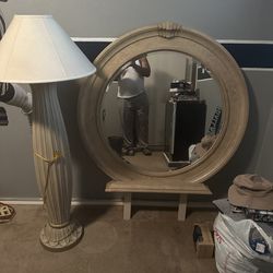 Mirror and Lamp Set