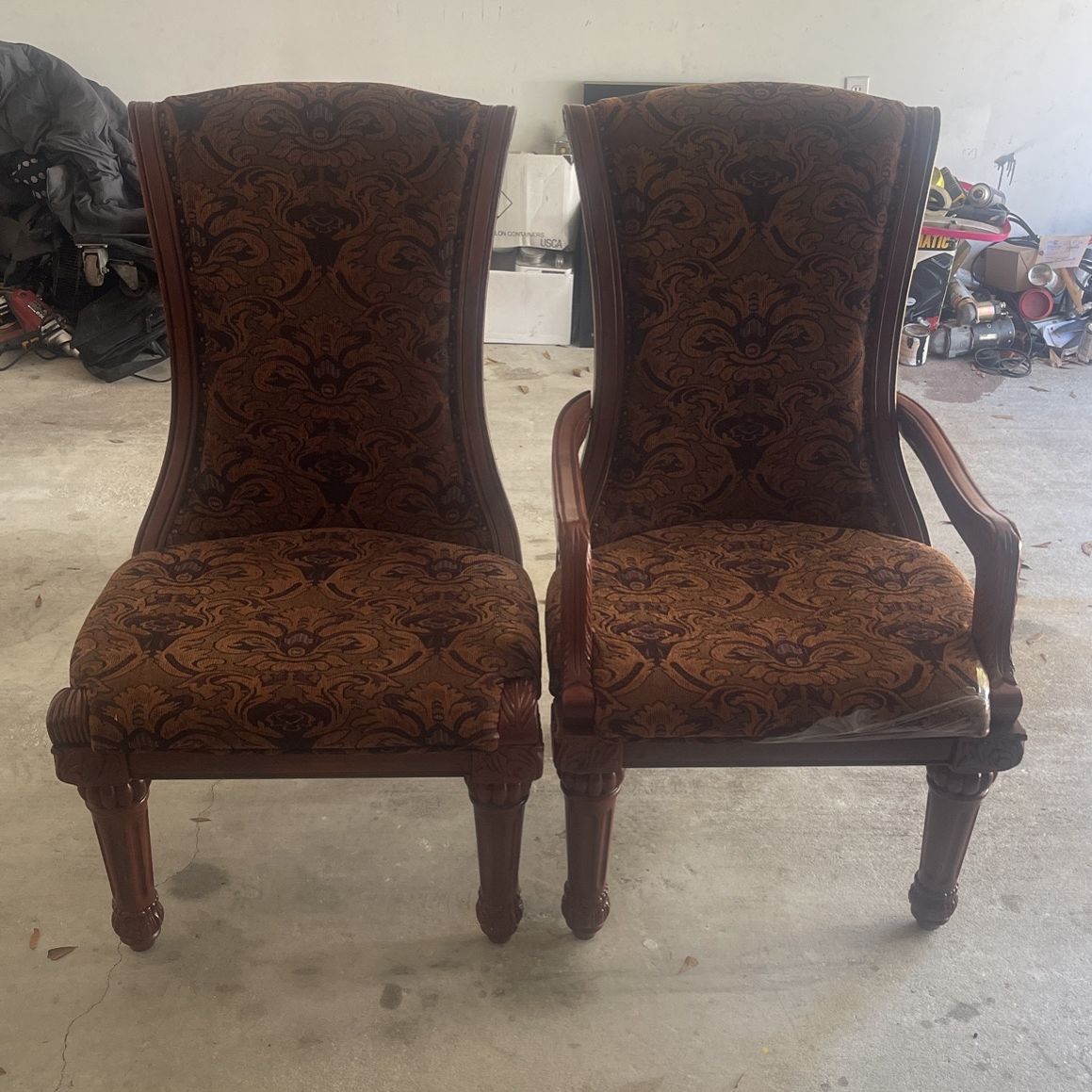 Cabinet 8 dinette chairs and cabinet