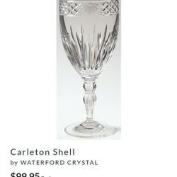 Carleton Shell - 6 Waterford Crystal Glasses