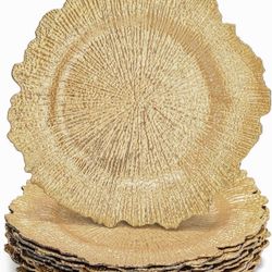 Spruzzo Charger- Gold Plates. Each $2.00