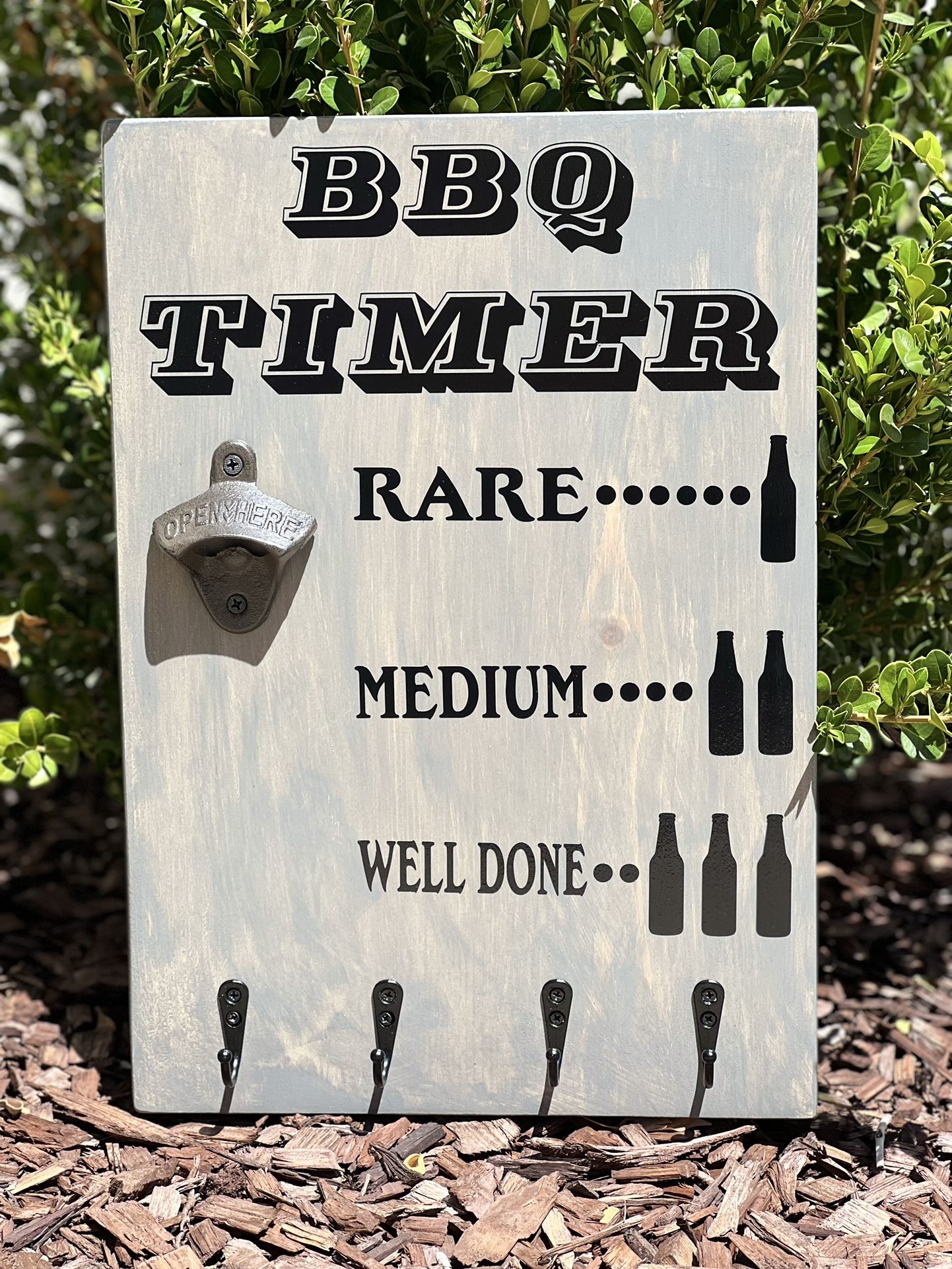 Funny BBQ Timer Wood Sign