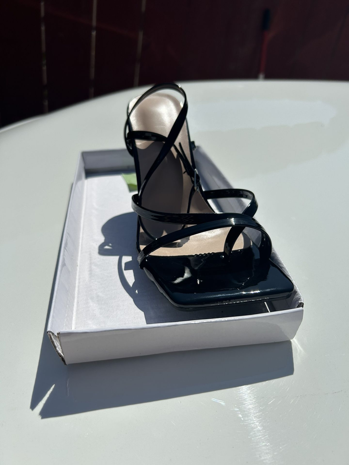 Black Strappy Heels – Size 8 / 8.5