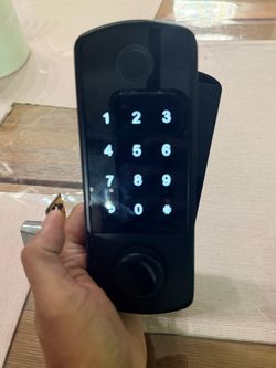 Smart lock with handle, fingerprint, IC card, passcode & key