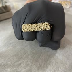Gold Nugget 2 Finger Ring 