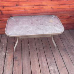 Tempered glass patio table