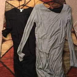 2 H&M Size M Dresses Ruched Sides