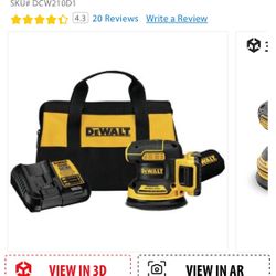 DEWALT 20V MAX XR 5 in Cordless Random Orbital Sander Kit (2.0Ah Battery)