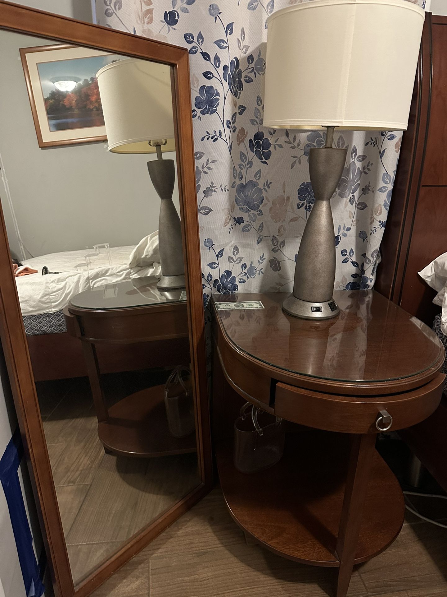 Side Table + Mirror