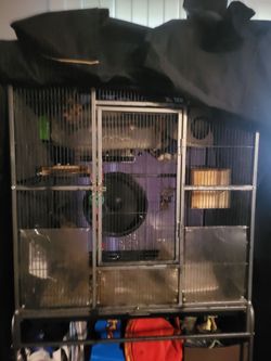 Cage with black cover and some extra for sugar glider