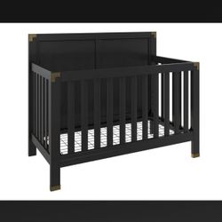 Black 5 In 1 Crib