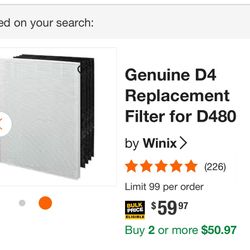 Filters For Winix D480 Air Purifier