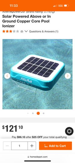 Pool Solar Ionizer New $45