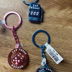 Set Of 3 Las Vegas Keychains.  NWT