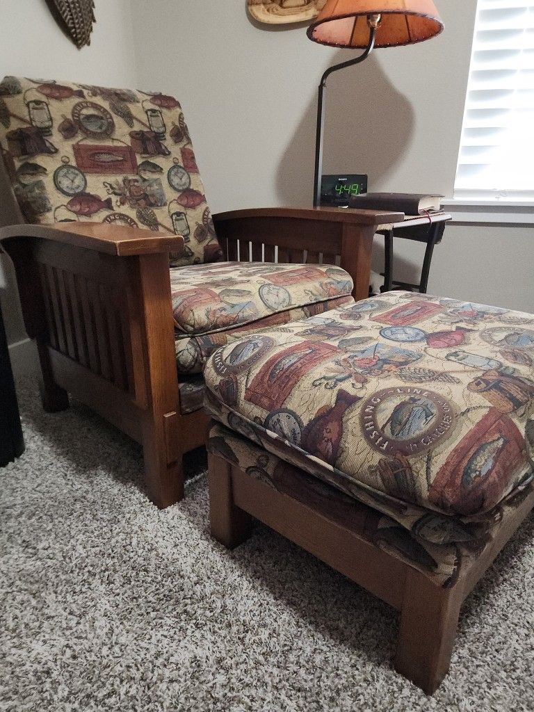Flexsteel Chair And Ottoman 