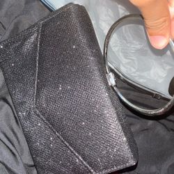  black glittering purse 
