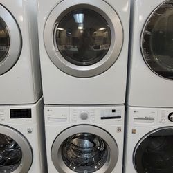 LG Front Loading Washer And Stackable Electric 220volt Dryer Set 