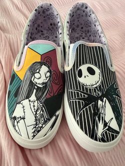 Nightmare Before Christmas Slip-On Sneakers Size 7.5