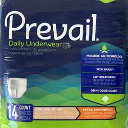 Prevail Daily Underwear Size XL.